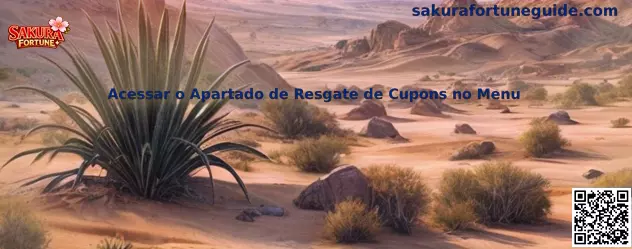 Acessar o Apartado de Resgate de Cupons no Menu en Sakura Fortune